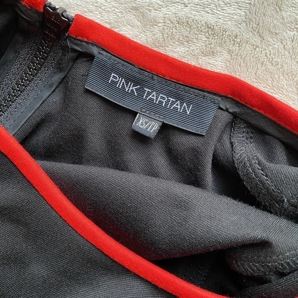 PINK Tartan Colour Block Made in Canada A-Line Fit and Flare Dress - Picture 4 of 6